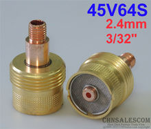 CHNsalescom  2 pcs 45V64S Large Gas Len Collet Bodys for Tig Torch WP-9/20/25 2.4mm 3/32" 2024 - buy cheap