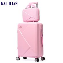 2PCS/SET 14inch Cosmetic bag 20/22/24/28 inches girl students trolley case Travel spinner luggage rolling suitcase Boarding box 2024 - buy cheap