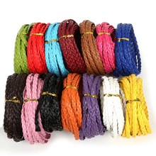 5M Width 7mm PU Woven Flat Belt Flat Braided PU Leather Cords Rope String Faux Leather Cords For DIY Bracelets Jewelry Crafts 2024 - buy cheap