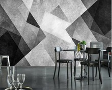 wellyu Custom wallpaper new 3d murals retro modern geometric black and white lines personality living room tooling wall paper 2024 - buy cheap