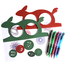 2020 Spirograph Magic turtle rabbit sketchpad Kids gift drawing board educational toys Mat Magic Pen Educational Toy 2024 - buy cheap