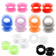 1Pair Flexible Double Flared Ear Plugs Piercing Silicone Flesh Tunnel Ear Gauge Expander Stretcher Earlets Earrings Body Jewelry 2024 - buy cheap