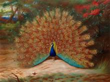 Handpainted Wall Canvas Animal Oil Painting Home Decoration Art Peacock and Peacock Butterfly, 1917 by Archibald Thorburn 2024 - buy cheap