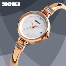 SKMEI-relojes de lujo para Mujer, Reloj de cuarzo informal clásico a la moda, resistente al agua, pulsera de vestir 2024 - compra barato