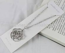 FREE SHIPPING 3PCS Tibetan silver Rose Flower Pendant Necklace #20045 2022 - купить недорого