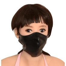 Adult Games PU Leather Sex Face Mask Funny Black Soft Sexy Fetish Bondage Restraints Training Mask Unisex Sex Products 2024 - buy cheap