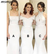 Elegant Mermaid Bridesmaid Dresses Mismatched Sleeveless Cheap Long Bridesmaid Dresses   Custom Made 2024 - buy cheap