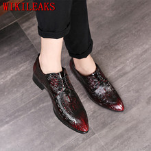 Luxury Brand Men Shoes Crocodile Leather Dress Shoes Men Oxford Shoes For Men Formal Mariage Wedding Shoes Zapatos Hombre Vestir 2024 - buy cheap