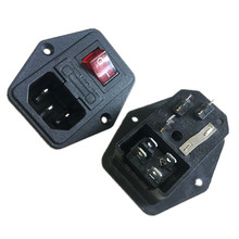 Power Rocker Switch IEC 3 Pin 320 C14 Inlet Power Sockets Switch Connector Plug 10A 250V 2024 - buy cheap