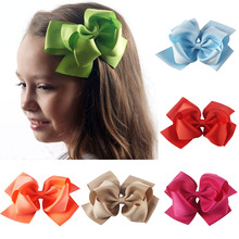 2 Pieces/lot 6" Large Hair Bows With Clips For Girls Kids Fashion Handmade Grosgrain Ribbon Bows Hairgrips Hair Accessories 2024 - buy cheap