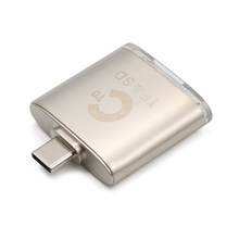 Яркое серебро утилита мини USB V3.1 Тип-C разъем SD/TF 2 в 1 Card Reader передачи файлов для телефона Ноутбук карты читателей и резервного копирования 2024 - купить недорого