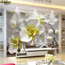 beibehang custom Phalaenopsis relief Murals Modern Wallpaper Wall Fresco Living Room decoration Bedroom Wall Paper papel mural 2024 - buy cheap