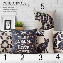 Cat Cushion Cover KEEP CALM AND LOVE CATS Pillow case For Home Car Hotel Decoration Pillow Case 2024 - buy cheap
