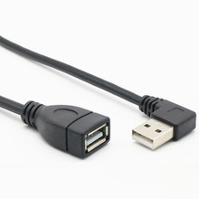 10 шт. X 90 градусов прямоугольный Удлинительный Кабель USB 2,0 A папа-USB мама 1 метр 2024 - купить недорого
