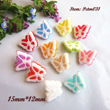 2016 new Combine Cartoon Buttons 120pcs Mixed color Butterfly Plastic button Combined Cartoon sewing Accessories Shank 15mm*12mm 2024 - buy cheap