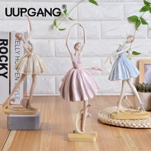 Simple Modern Resin Ballet Girl Home Decor Ornaments Dancer Decoration Creative Birthday Gift Figurines Crafts Miniature Models 2024 - buy cheap