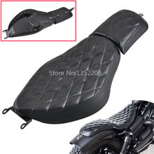 Funda de cojín para asiento de motocicleta, accesorios de cuero negro PU para Harley Sportster XL 883 1200 Iron 883 04-17 2024 - compra barato