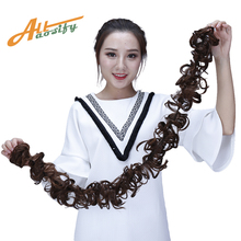 Allaosify-coques de cabelo sintético para extensão de cabelo, múltiplas cores, coque, rosquinha, elástico 2024 - compre barato