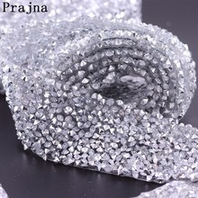 Prajna Glitter DIY Rhinestones Strass Crystal Chain Hot Fix Glitter Dress Rhinestone Motifs Ribbon Hot-Fix Patches Applique D 2024 - buy cheap