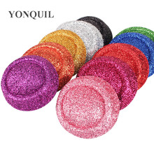 Base fascinator pingente festa de casamento, chapéus mini top com lantejoulas acessórios para o cabelo 10 cores disponíveis 2024 - compre barato