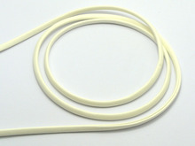 Cordón de joyería de cuero suave, 32,8 pies, blanco, plano, 4x2mm 2024 - compra barato