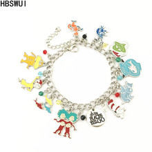 Hbswui dr seuss pulseira com pingente clássica, anime, tv, filme, joia de metal de alta qualidade, moda, cosplay, presentes para mulheres, homens, meninas 2024 - compre barato