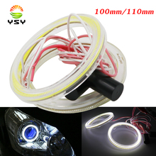 YSY-Anillo de Halo para coche y motocicleta, luz LED COB de Ojos de Ángel, 100mm, 110mm, 12V, con cubierta, blanco, azul, rojo, verde, amarillo y Rosa Mix, 1 par 2024 - compra barato