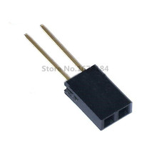 Conector hembra de una sola fila para arduino PCB, 100 Uds., 2 pines, 2,54 MM de largo, 11MM, 1x2, 2 pines 2024 - compra barato