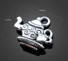 100pcs Antique Silver Teapot Charms Pendants-DIY Jewelry Findings Bracelet Earrings Metal Fashion Accessories 15.4mm X 13.3mm 2024 - buy cheap