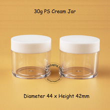 30pcs/Lot High Quality 30g Plastic Cream Jar Women Empty Cosmetic Vail Small Eyeshadow Pot Refillable White Cap Portable Travel 2024 - buy cheap