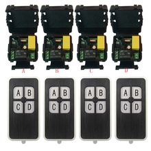 Interruptor de luz com controle remoto, módulo de receptor e transmissor à prova d'água, para portas de garagem, 220 v, 1 canais, 10a