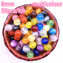 New 50pcs/lot 8mm Imitation Natural Opal Beads Round Multicolour Resin Spacer Beads for Jewelry Making DIY Bracelet 2024 - buy cheap
