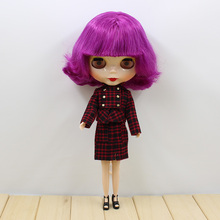 Бесплатная доставка, кукла телесного цвета, фиолетовая Заводская кукла для волос, подходит для девочек 2024 - купить недорого