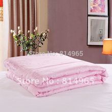 King240X210cm или сделать любой размер розовый Высокое качество 100% шелк тутового шелкопряда заполнены весна/осень 200GSM тёплое одеяло 2024 - купить недорого