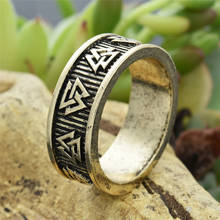 Viking Valknut Rune Rings Men women Nordic Anel Bague Jewelry Wedding Ring 1pc Dropshipping 2024 - buy cheap