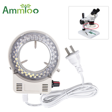 Anillo de luz LED ajustable para microscopio, lámpara iluminadora para microscopio estéreo, círculo de luz, cámara de microscopio Industrial, AC100-240V 2024 - compra barato