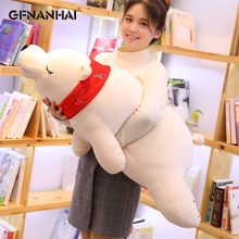 1pc 50-110cm Giant Scarf Polar Bear Plush Pillow kawaii Stuffed Animal Bear Toys Sleeping Appease Cushion Dolls Baby Gifts 2024 - buy cheap