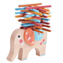 Baby Wooden Montessori Educational  Toy Elephant Color Rod Balance Beam Children Puzzle Toys 2024 - buy cheap