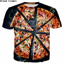 Прямая поставка, забавная новая футболка PLstar Cosmos с изображением вкусной еды, мужская и женская футболка с 3D-принтом, футболка с круглым вырезом и коротким рукавом 2024 - купить недорого