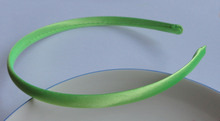 10PCS 10mm  Lemon Green Satin Fabric Wrapped plain Plastic Hair Headbands,10mm fabric covered headbands 2024 - buy cheap