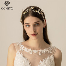 CC Hairbands Headbands Leaf Beads Shape Wedding Hair Accessories For Women Bridal Princess Party Beach Gift Fashion Jewelry O545 2024 - buy cheap