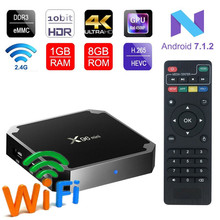 Dispositivo de TV inteligente X96 mini, decodificador con Android 7.1.2, 2GB, Android, Amlogic S905W, cuatro núcleos, soporta H.265, UHD, 4K, WiFi, x96 mini 2024 - compra barato