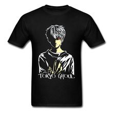 Camiseta negra divertida para hombres, camisa de Anime de Kaneki Ken, Tokyo Ghoul, Japón, Tokyo Ghoul, Oggai, Dark reappers, Comic, Japón, Ghost Clan 2024 - compra barato