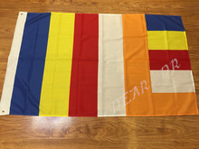 Bandera de color budista de 3x5 pies, Impresión de poliéster 100D de alta calidad, suministros budistas, envío gratis 2024 - compra barato