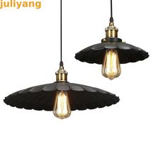 Juliyang-lámpara colgante para pisos estilo vintage, luces retro, paraguas, soporte e27, 110v, 220v, para restaurante, comedor, cafetería y bar 2024 - compra barato