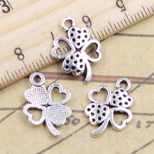 20pcs Charms Lucky Irish Four Leaf Clover 18x13mm Tibetan Silver Color Pendants Antique Jewelry Making DIY Handmade Craft 2024 - buy cheap