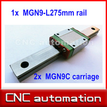 1pc 9mm width linear guide rail 275mm MGN9 +  2pc MGN MGN9C Blocks carriage for CNC 2024 - buy cheap
