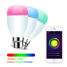 Bombilla Led inteligente E27 B22 Magic RGB con WIFI, lámpara inalámbrica con Bluetooth para el hogar, Color Compatible con Alexa y Google Home 2024 - compra barato