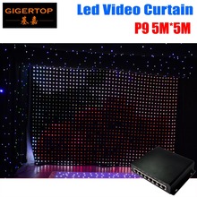 High Quality P9 5M x 5M LED Video Curtain PC Mode Controller Fireproof LED Vision Curtain LED Backdrops for Wedding Backdrops 2024 - купить недорого