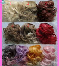 1pcs 15cm&25cm wavy curls bjd hair for doll 1/3 1/4 BJD doll wigs Light gold red brown khaki color 2024 - buy cheap